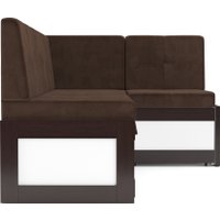 Угловой диван Мебель-АРС Нотис 211х82х135.5 см M11-28-7 (велюр молочный шоколад НВ-178/13)
