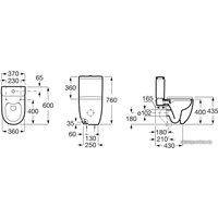 Унитаз напольный Roca Meridian-N Rimless A34224L000 (без бачка, без сиденья)