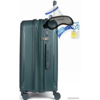 Чемодан-спиннер Mironpan 11197-2 65 см (темный зелено-синий)