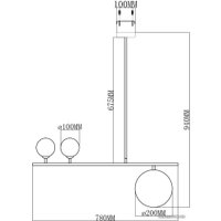 Подвесная люстра Moderli Sheman V6000-3P