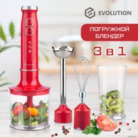 Погружной блендер Evolution HBS-1343 Red