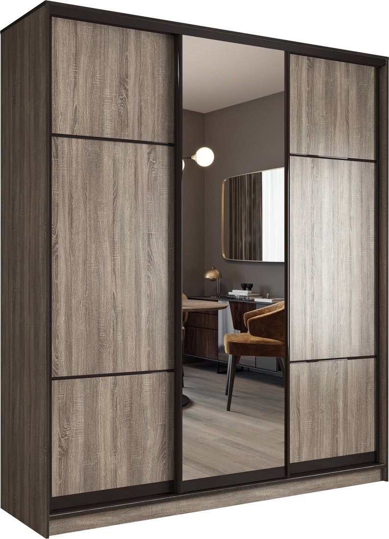 

Шкаф-купе Евва АЭП ШК.3.03 176 TTG.02 (дуб трюфель/дуб трюфель/венге глянец)