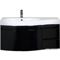  Aquanet Тумба под умывальник Опера 115 L 00169612 (черный, 2 дв., 2 ящ.)