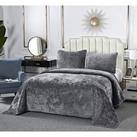 Набор текстиля для спальни Sofi De MarkO Патрисия 240x260 Пок-П-240x260с1 (серый 1)