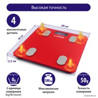 Умные напольные весы Lumme LU-1334 (бордовый гранат)