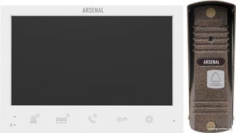 Комплект видеодомофона Arsenal Грация Pro (белый) + Триумф Pro (коричневый)