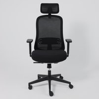 Офисное кресло AksHome Gem (сетка/ткань, черный/черный полиамид)