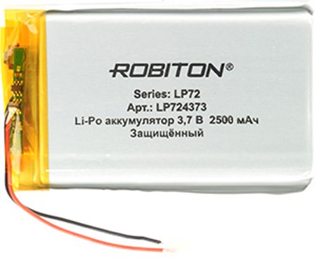 

Аккумулятор Robiton LP724373 2500mAh 1 шт.