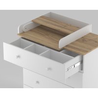 Детский комод Incanto Nova 800/4 с органайзером (белый/дуб)