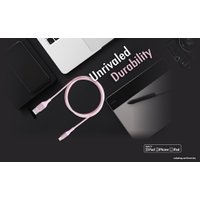 Кабель Silicon-Power Boost Link Nylon LK30AL USB Type-A - Lightning (1 м, розовый)