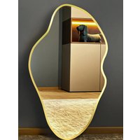 Зеркало с подсветкой  eMZe 45x77 LED.UV.NF.45.77.AUR.4K (золото с УФ-окантовкой и подсветкой)