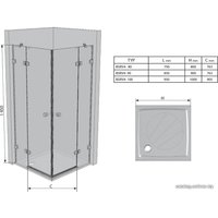 Душевой уголок Ravak Brilliant BSRV4 100x100