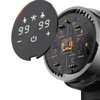 Перкуссионный массажер Miru BM-19 (4 насадки, серый)