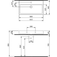 Умывальник Lauter Optima 80.5 (керамический)