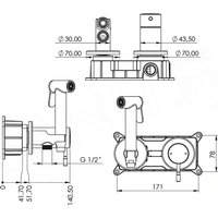 Гигиенический душ Teska Atlas Tera TB7014