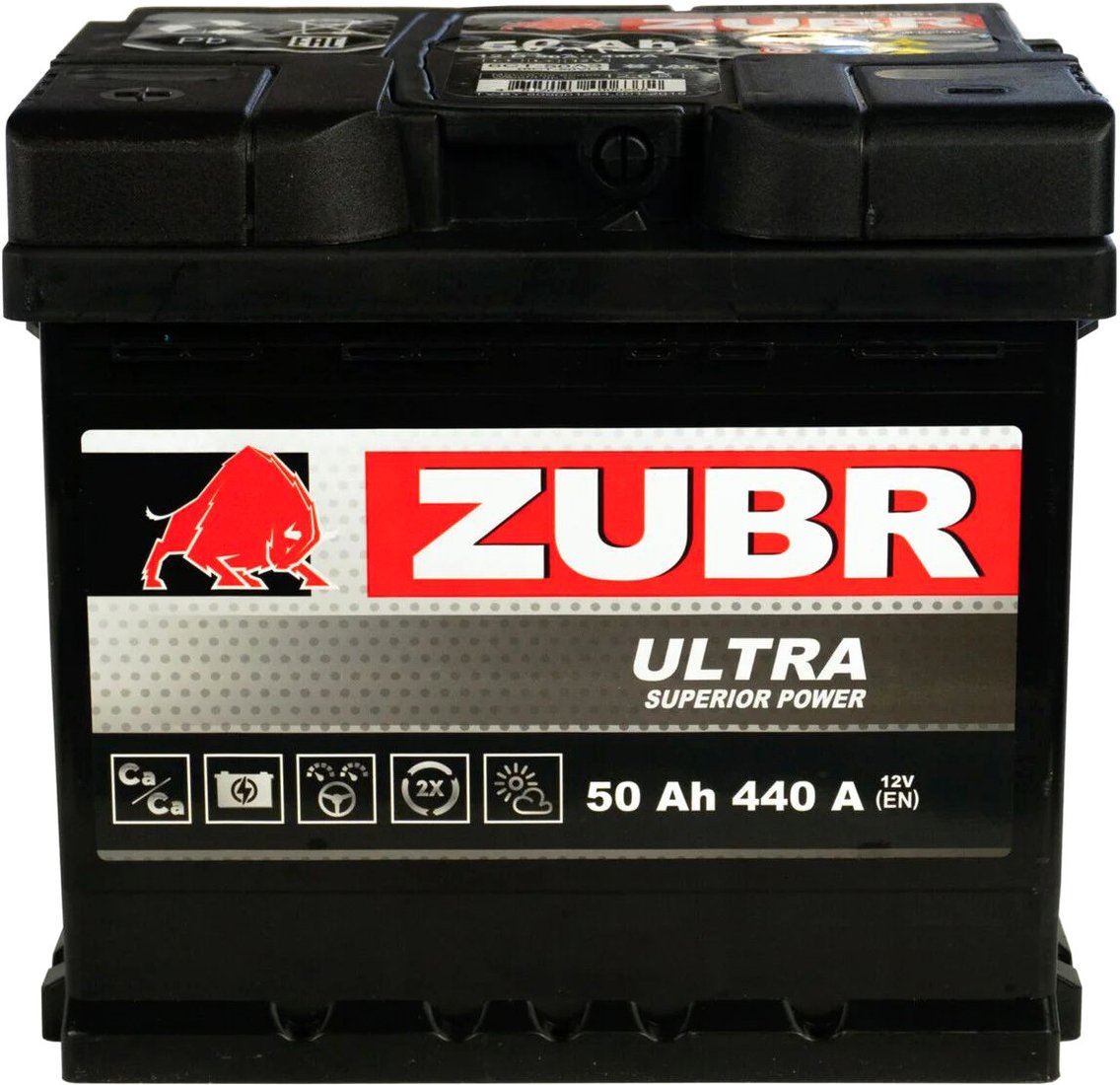 Автомобильный аккумулятор Zubr Ultra R+ (50 А...