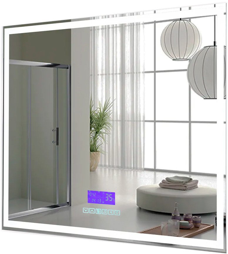 Пекам Зеркало Greta 100x80 greta-100x80MP (с подсветкой, с многофункциональной панелью, подогрев)