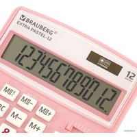 Бухгалтерский калькулятор BRAUBERG Extra Pastel-12-PK 250487 (розовый)