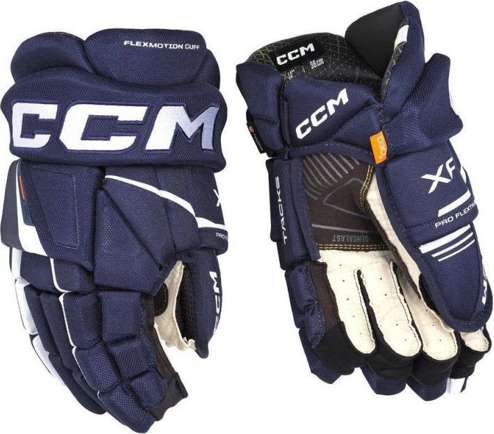 Перчатки CCM XF SR TAC Gloves Navy/White 15 (сине-белые)