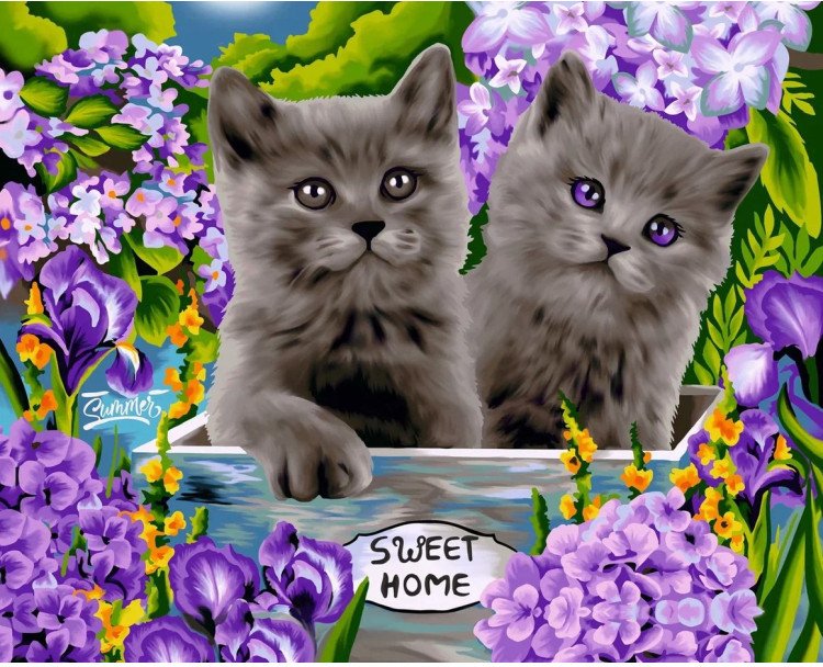 

Алмазная мозаика ArtCity Британские котята DP045