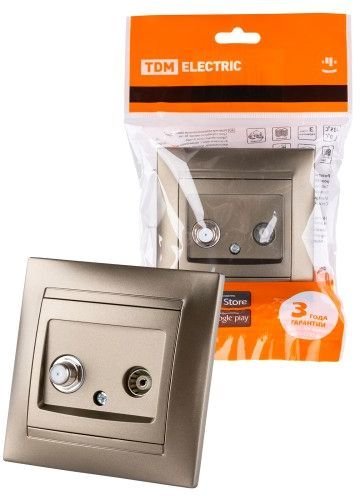 

Розетка телевизионная TDM Electric Лама SQ1815-0720 (бронза)
