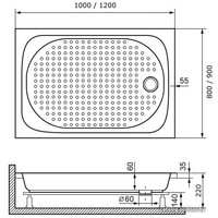 Душевой поддон RGW LUX/TN 100х90