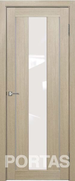 

Межкомнатная дверь Portas S25 70x200 (лиственница крем, стекло lacobel белый лак)