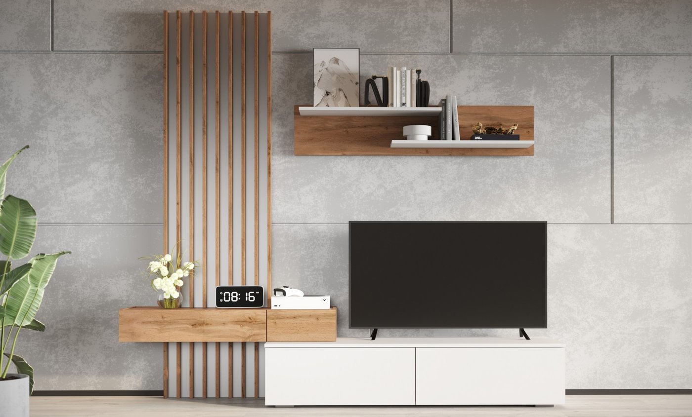 

Стенка Империал Риана 2.07 м (вотан/белый)