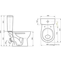Унитаз напольный Santeri Орион Стандарт (1.P400.8.S00.00B.F)