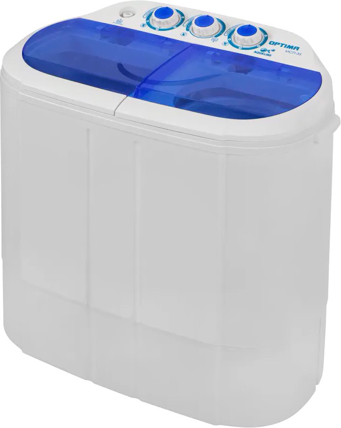 

Активаторная стиральная машина Optima МСП-35 (белый/синий)