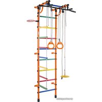 Детский спортивный комплекс Формула здоровья Гамма пристенный (оранжевый/радуга)