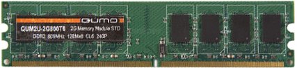 

Оперативная память QUMO 2GB DDR2 PC2-6400 (QUM2U-2G800T6)