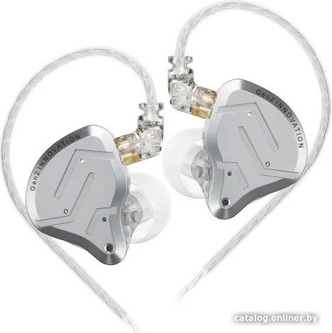 Наушники KZ Acoustics ZSN Pro 2 (без микрофона, серебристый)