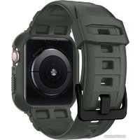Ремешок Spigen Rugged Armor Pro для Apple Watch (45/44 мм) (темно-зеленый)
