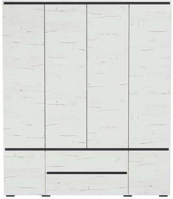 Шкаф распашной Памир Гретта 6С2Я (крафт белый/антрацит)