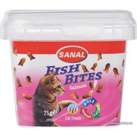 Лакомство для кошек Sanal Fish Bites Salmon с лососем 75 г