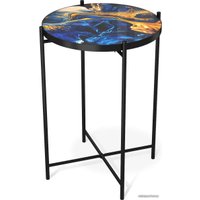 Журнальный столик Sheffilton SHT-CT8-3 (синий сапфир/черный муар)