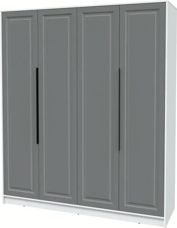 

Шкаф распашной Интерлиния Концепт КТ-Ш4 Деко (белый платинум/серый)