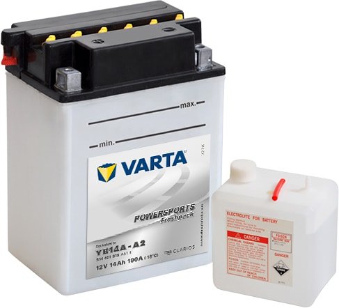

Мотоциклетный аккумулятор Varta Powersports Freshpack YB14A-A2 514 401 019 (14 А/ч)