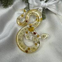 Елочная игрушка Wood_N_Sea Змея (цветы)