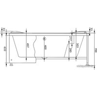 Ванна Aquanet Capri 170x110 L