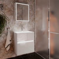  Lauter Шкаф с зеркалом Emma (с подсветкой, белый глянец) в Бресте