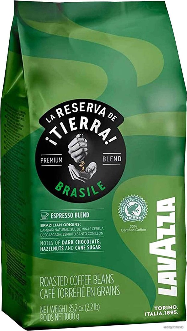 Кофе Lavazza La Reserva de Tierra Brasile blend зерновой 1 кг