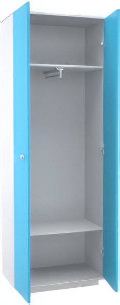 

Шкаф распашной МДК Феникс ГШ3Ф-Г 2-х створчатый 650x370x1800 (голубой)