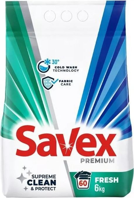 

Стиральный порошок Savex 2 in 1 Fresh 6 кг