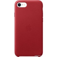 Чехол для телефона Apple Leather Case для iPhone SE 2020 (красный)