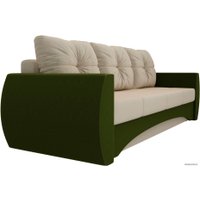 Диван Лига диванов Сатурн 101024 (микровельвет, бежевый/зеленый)