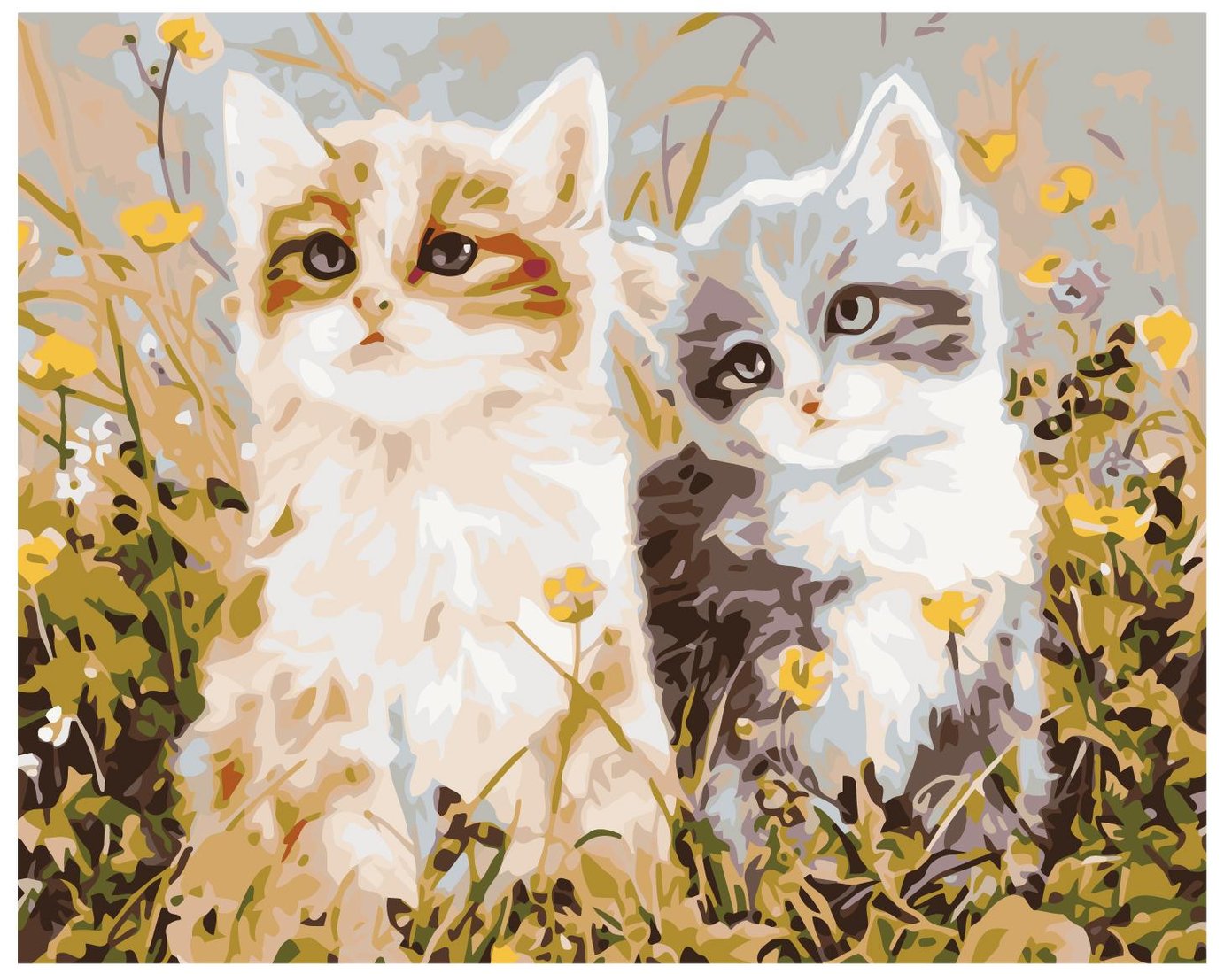 

Картина по номерам SLAVINA Котята на лужайке KTMK-393604