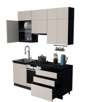 Готовая кухня ВерсоМебель Эко Премиум 2.0 (кашемир/ст. тунис) в Солигорске