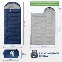 Спальный мешок RSP Outdoors Sleep 250 L (синий, молния слева)